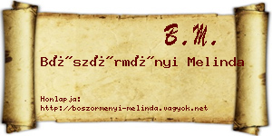Böszörményi Melinda névjegykártya